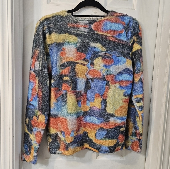 NWT ETHYL Colorful Abstract Women's Sweater - Picture 5 of 6